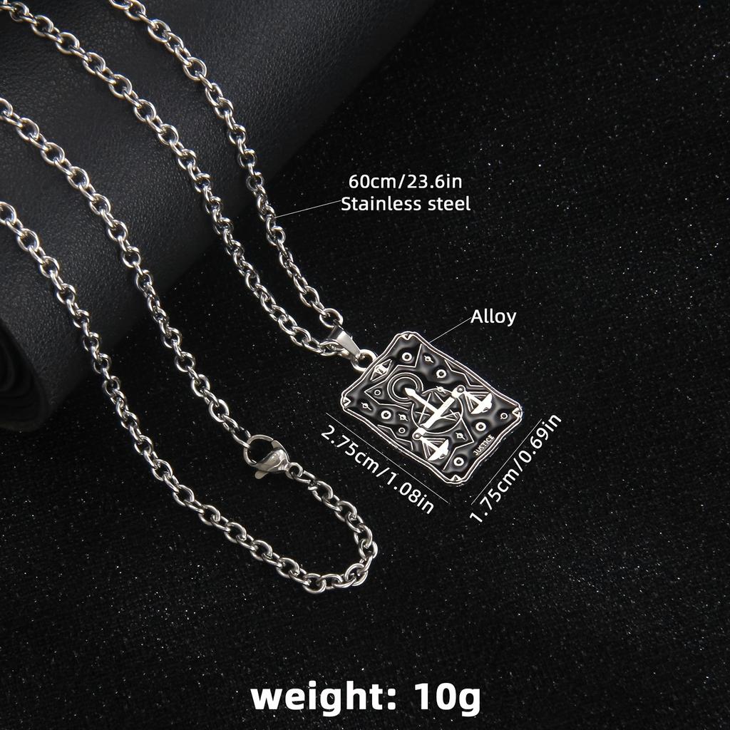 Fashionable Star, Moon, Death and Lovers Tarot Fortune Teller Element Pendant Necklace, The Best Gift for Family and Friends