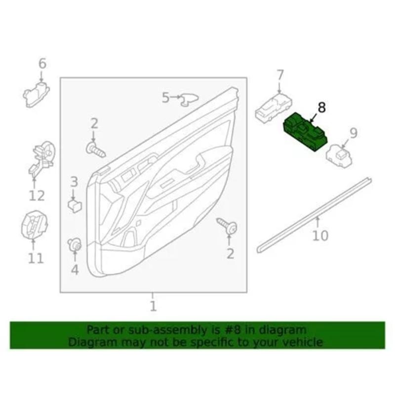 High Reliability Electric Window Switch Glass Lift Button Regulator Front Left Driver Side for 93570-F20004X 93570-F2000