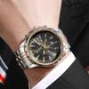 Men'S Speedmaster Business Large Dial Steel Belt Multifunctional Digital Face Calendar Waterproof Watch