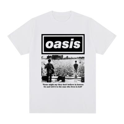 Oasi Rockband Logo Vintage T-Shirt Britische Musikalben Geschenkidee Kleidung Baumwolle Herren T-Shirt Neu TEE TSHIRT Damen Tops