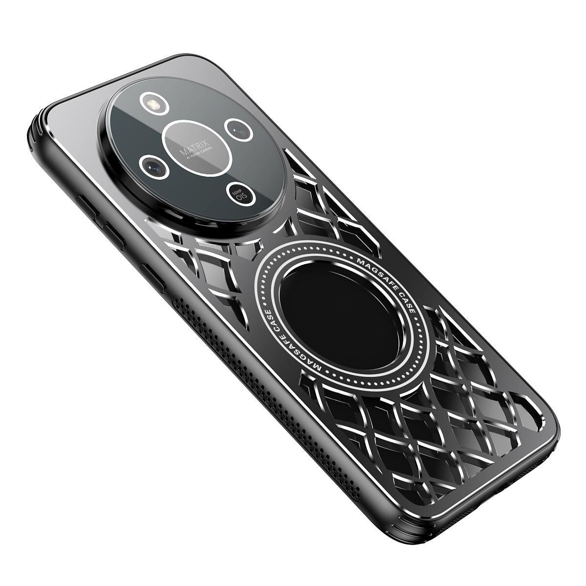 

Чехол из алюминиевого сплава с магнитным креплением для отвода тепла Honor X9D для Honor Magic 8 Lite, беспроводная зарядка, защитная пленка для объектива, противоударный чехол для X70 X9D Honor X9D чёрный