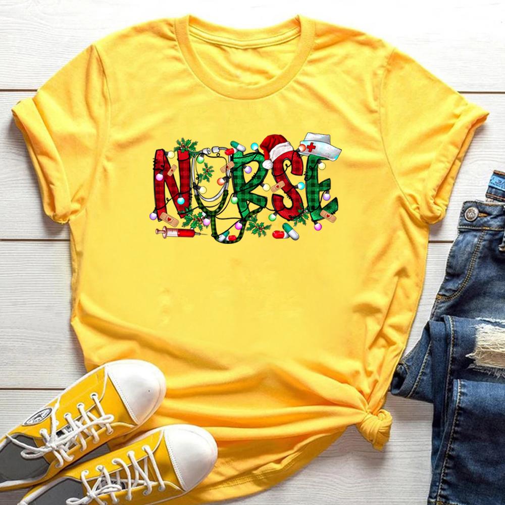 Christmas Nursing Tshirt Nursing School Shirt Nurse Christmas 2023 Tees Xmas Party Shirts Lit It Up Midwife Shirts Nurse Gifts