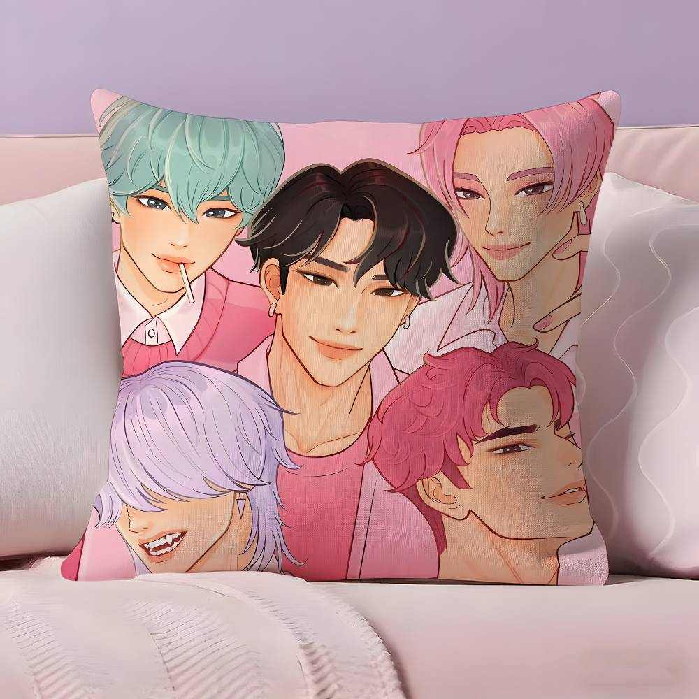 Hot KPop S-Saja Boys Pillow Case Pillowcase Ultra Soft Skin Friendly Fabric Cloud Like Comfort & Concealed Zipper