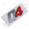 3D ABS Q4 Letter Emblem Logo Rear Trunk Badge Car Styling Sticker For  Levante Ghibli Grecale Quattroporte GranCabrio