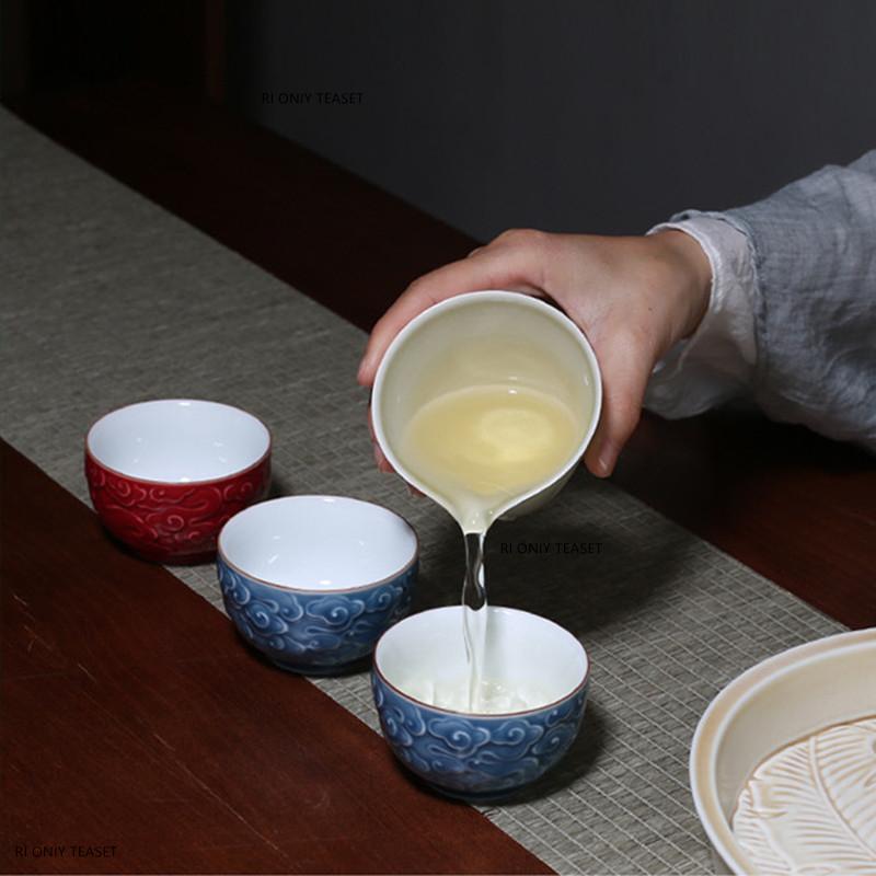 1 Stück Chinesische Kreative Handgefertigte Keramik Teetasse Porzellan Teetasse Reise Persönliche Teeschale Meistertasse Teeset Teegeschirr Zubehör