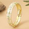 Floral Colorful Flower Bangle Enamel Women's Hand Bracelet Vintage Cloisonne Bangle  Jewelry Gifts