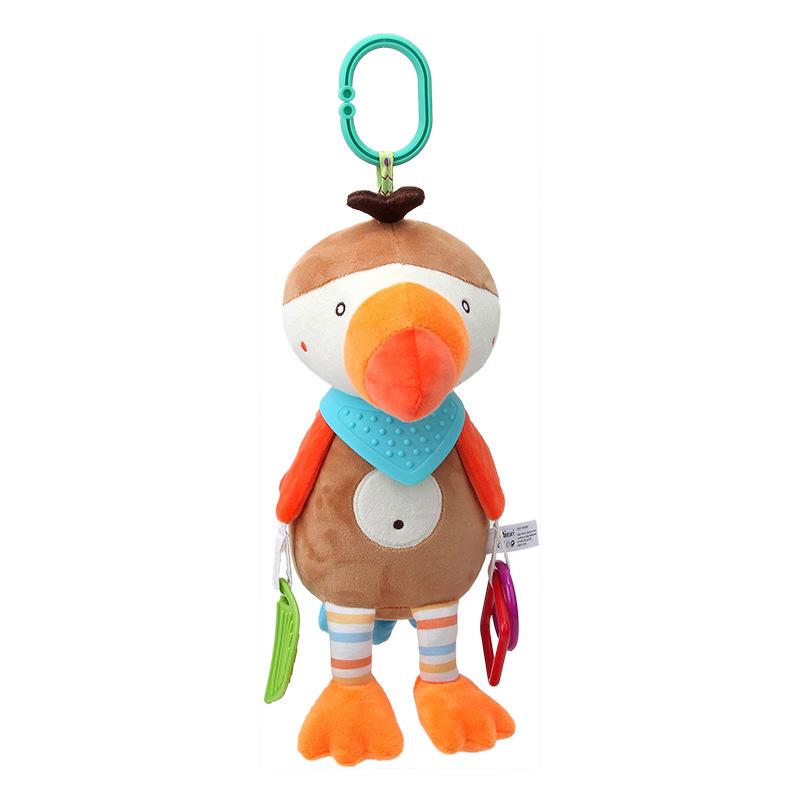 Cute Puppy & Rabbit Pacifier Doll - Colorful Plush Teether Toy with Crinkle Paper for Babies