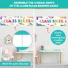 Decorably 10 Colorful Classroom Rules Poster High School, pirational, Matte-Laminated Decor - for Hallways, Bulletin Boards, Library