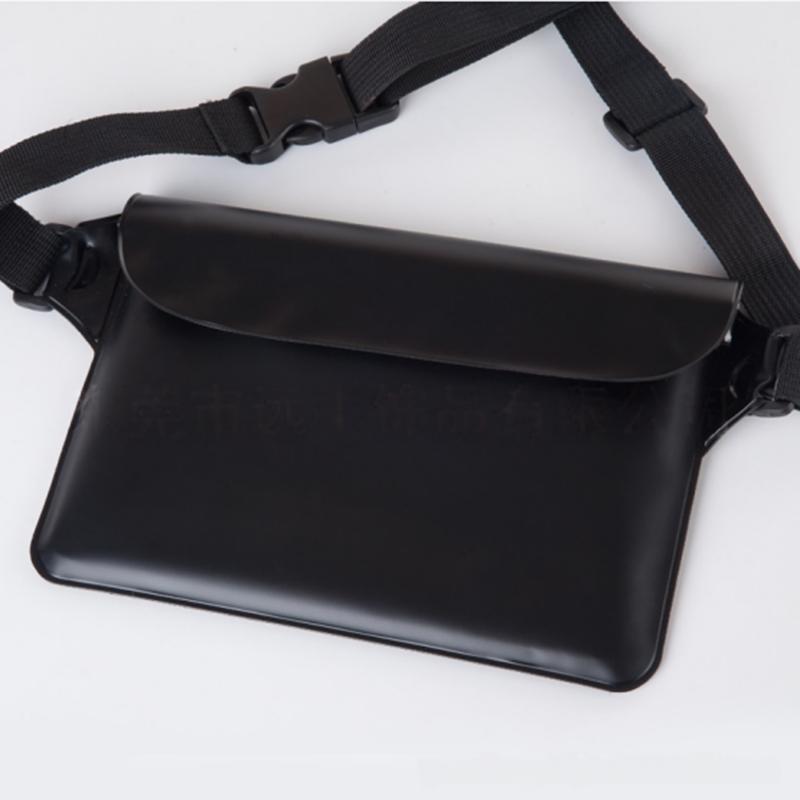 PVC Waterproof Waist Bag Outdoor Sports Bag Rafting Swimming Beach Bag Transparent Waist Bag Waterproof Bag чёрный