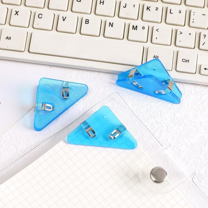 1/5/10/20 Adet Çok Fonksiyonlu Ofis Üçgen Kitap Klipsi - Yuvarlanmayı Önleyen Plastik Dosya Klasörü Düzenleyici