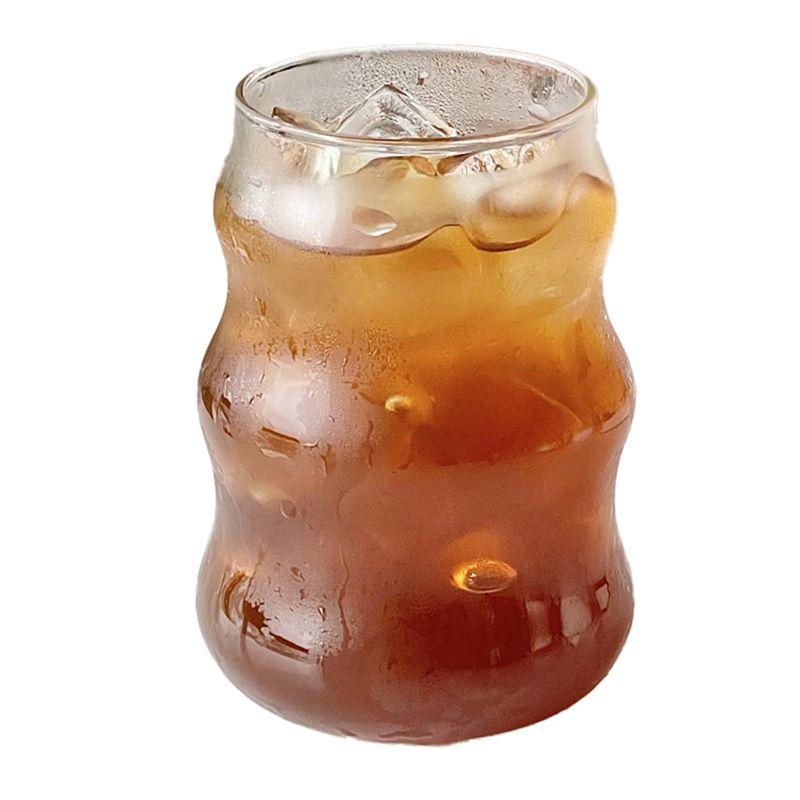 

Good-6PCS Glass Cup Heat-Resistant Tumbler Drinkware Transparent Tea Juice Milk Coffee Mug Home Water Glasses Mug Easy To Use