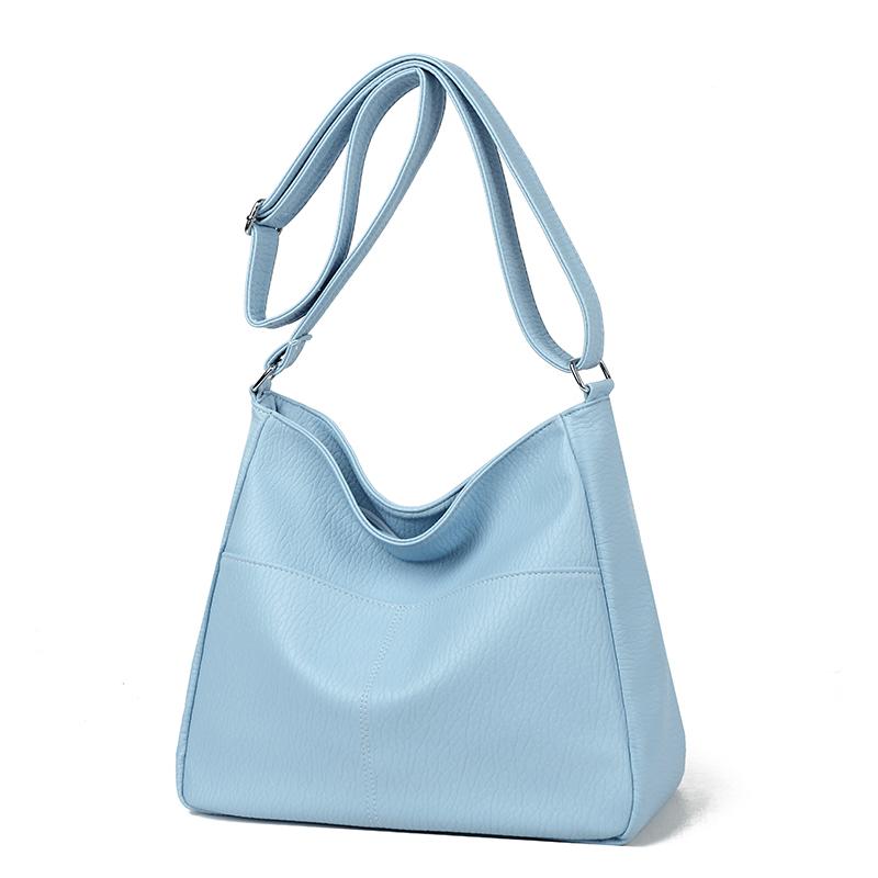 Women Soft PU Leather Hobo Crossbody Bag, Large Capacity Casual Shoulder Purse, Lightweight Adjustable Strap Tote Bag for Daily Travel Work