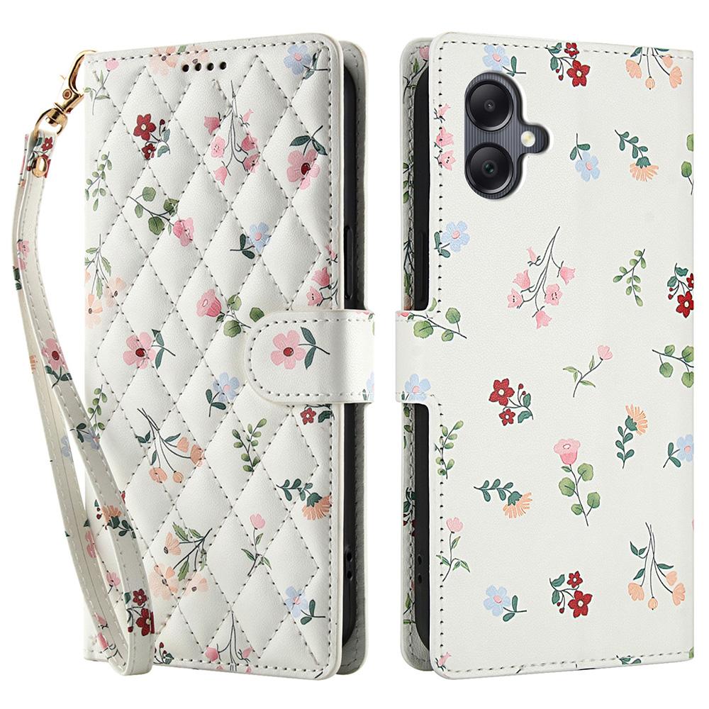 Für Samsung Galaxy A07 4G/A06 5G/4G Brieftaschenhülle Rautenmuster Leder Klapphülle mit Trageband