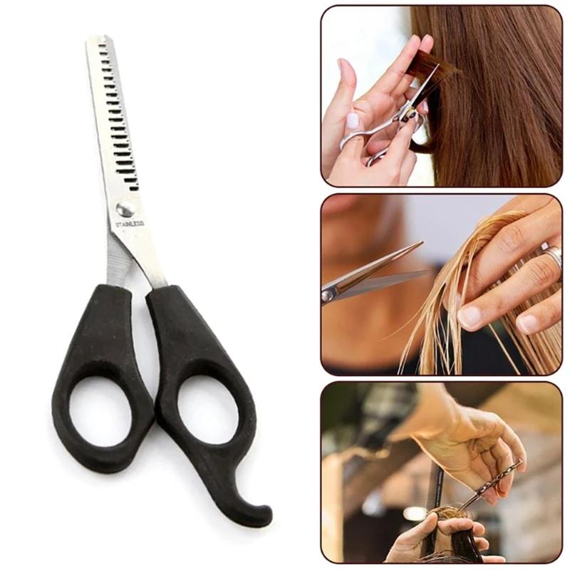 1 Pcs Or 2Pcs/Set Salon Stainless Steel Teeth Shears Beauty Thinning Trim Bangs Hair Scissors Cutting Styling Tool Set