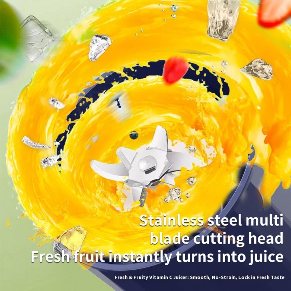 Wireless Electric Fruit Juicer USB Charging Fruit Blender Cup Milkshake Maker Ice Cube Crushing