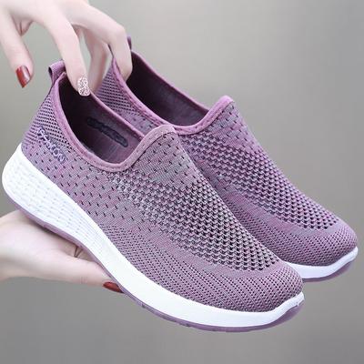 Sommer Freizeitschuhe Damen Mesh Atmungsaktive Sneakers Damen Slip-on Dicke Sohle Loafers Zapatos De Mujer Walking Vulkanisierte Schuhe