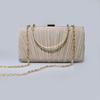 Borsa da sera a pochette da donna di lusso Borsa a tracolla Festa Matrimonio Ballo di fine anno Compleanno Borse quadrate grandi Elegante borsa a mano plissettata Portamonete