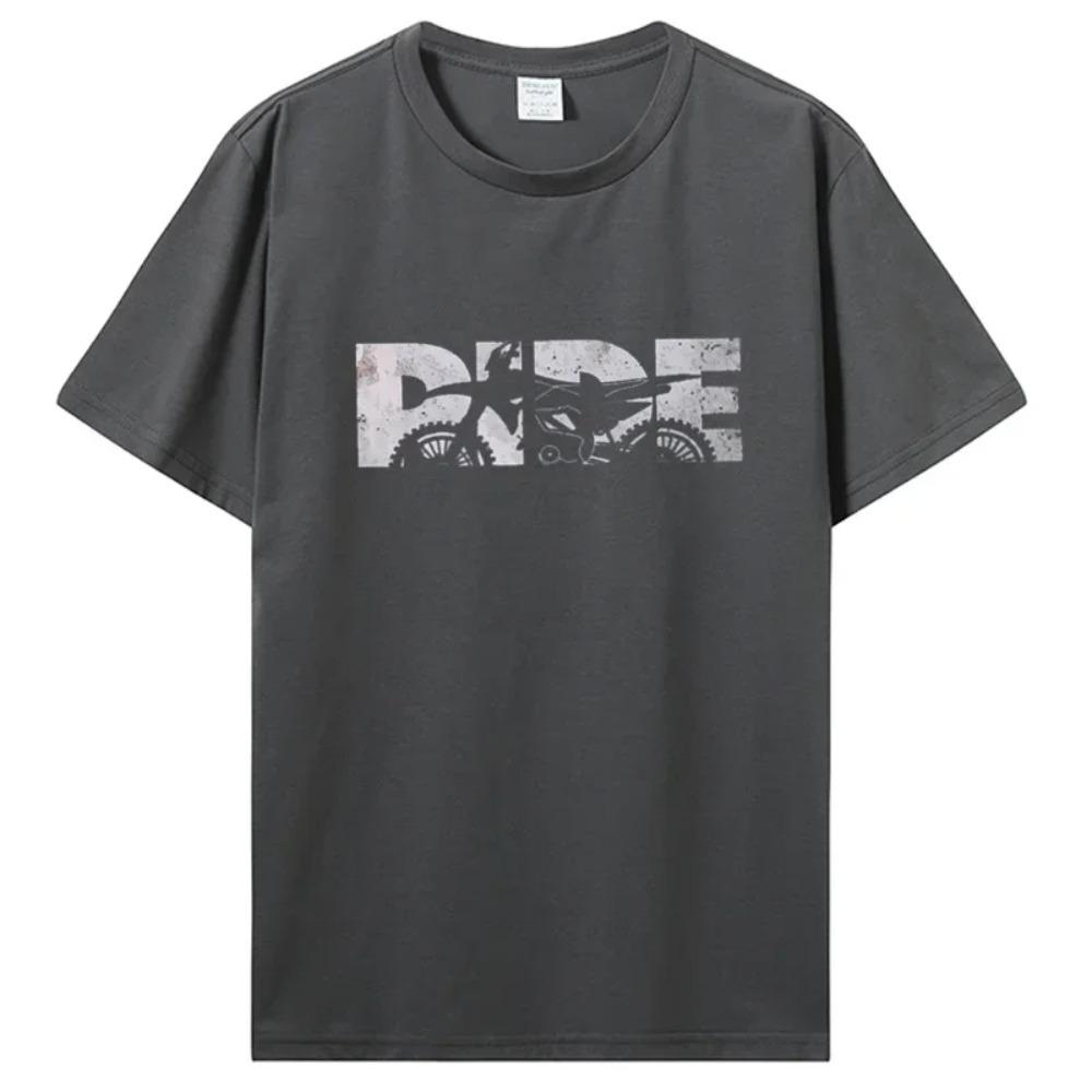 RIDE Dirt Bike Motocross Apparel Style TShirt Enduro Cross Motorcycle Racing Hip Hop Gift Clothes T Shirt Cotton Streetwear