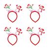 Santa/Snowman/Deer Headpiece Elastic Handmade Headband Plastic Christmas Tree Decoration For Holiday Event