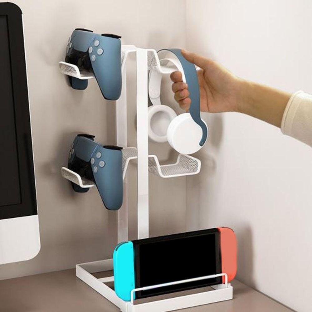 Iron Game Controller Holder Compatible Headphones Dumbbell Storage Rack Gamepad Storage Rack  Table