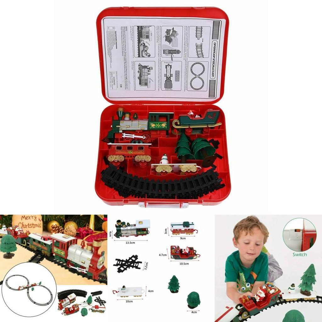 Colorful Electric Led Musical Train With Track Set Perfect For Festive Home Decor