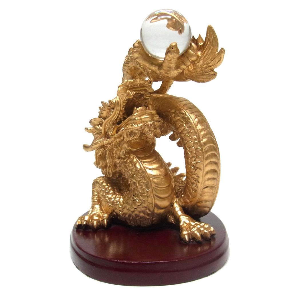Ryusho Feng Shui Dragon Beaded Dragon Feng Shui Good Luck Figurine