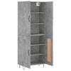 Highboard Concrete Grey 69.5 x 34 x 180 cm Particleboard