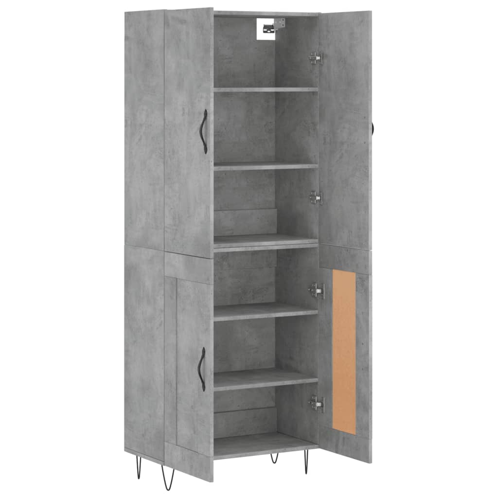 Highboard Concrete Grey 69.5 x 34 x 180 cm Particleboard