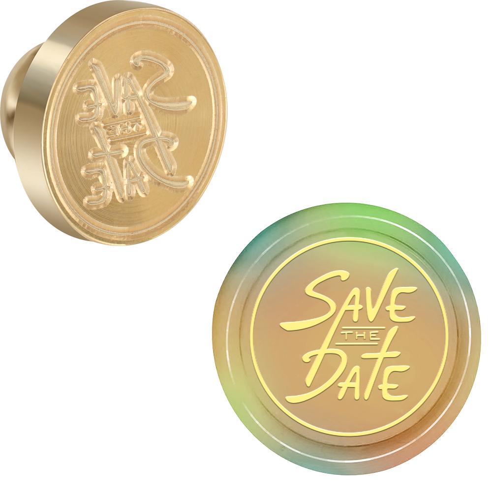 Blessing Phrases Wax Seal Stamp Retro Sealing Wax Stamp 25mm Removable Brass Head for Envelope Card Package Decoration