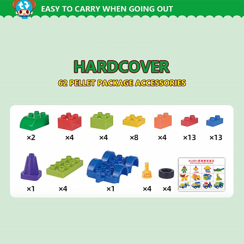 DIY Children 62/Packs Big Size Building Blocks Figures Construction Blocks Accessories Toys 