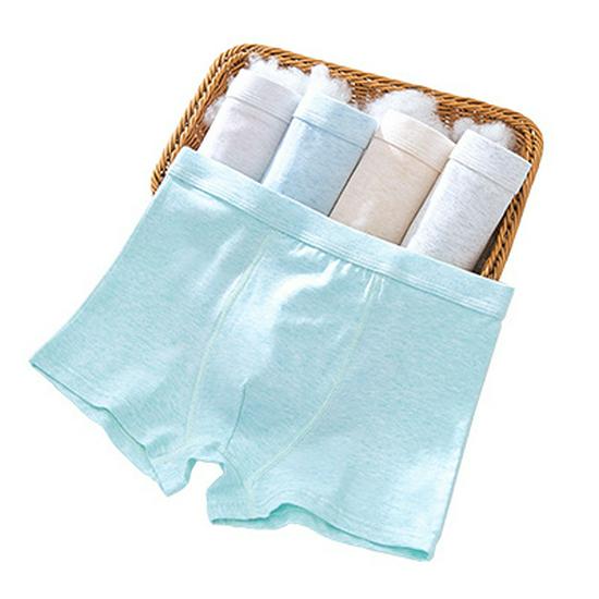 Boys' Cotton Boxer Briefs - Solid Color Shorts for Kids & Teens