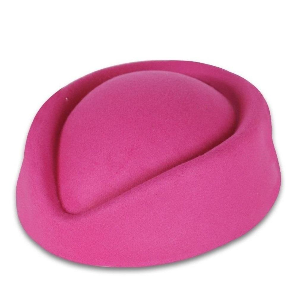 

Solid Stewardess Hat British Retro Pillbox Cap New Felt Beret Women Headwear