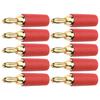 10Pcs Banana Plug 2.5mm Gold Plated Brass Solder Type Male Connector Accessory Set Kit