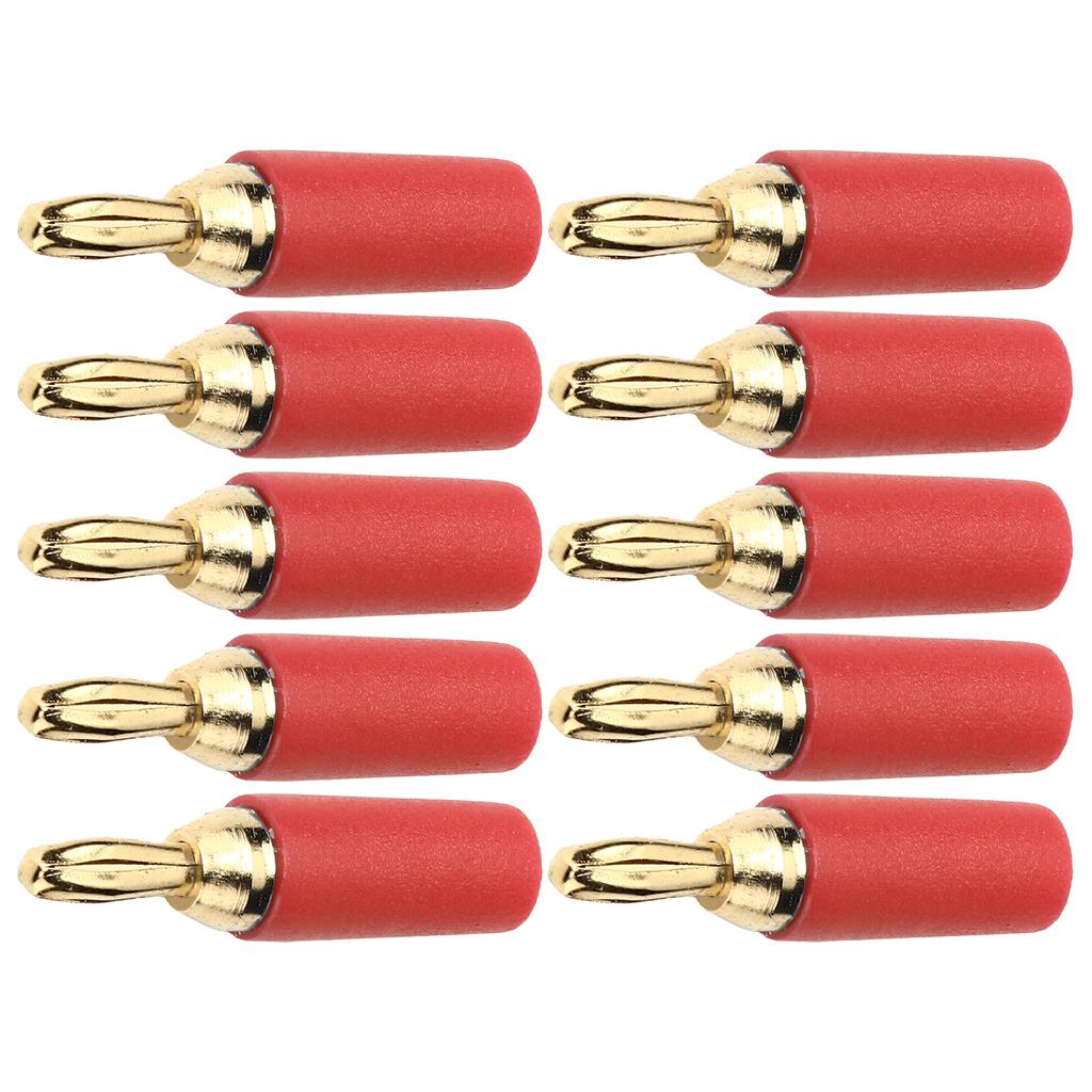10Pcs Banana Plug 2.5mm Gold Plated Brass Solder Type Male Connector Accessory Set Kit