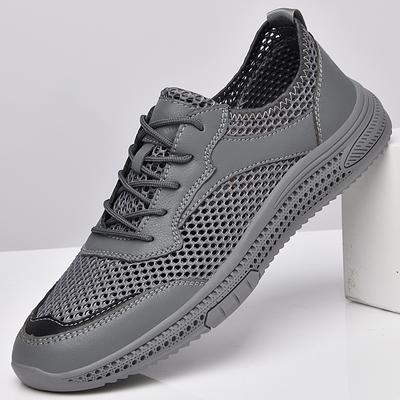 Mode Andningsbara Herr Sommarsneakers Utskurna Casual Skor Utomhus Halkfria Herr Sportskor Lätta Promenadskor Träningsskor