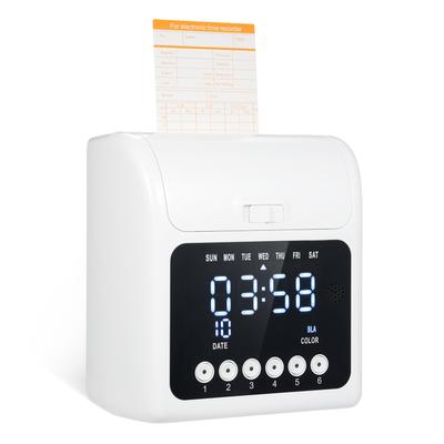 Elektronische Stempeluhr mit zusätzlichen 100 Stück Stempelkarten, doppelseitig, monatlich & wöchentlich und 2 Stück Farbband