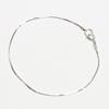 Less is more silver thin snake chain anklet