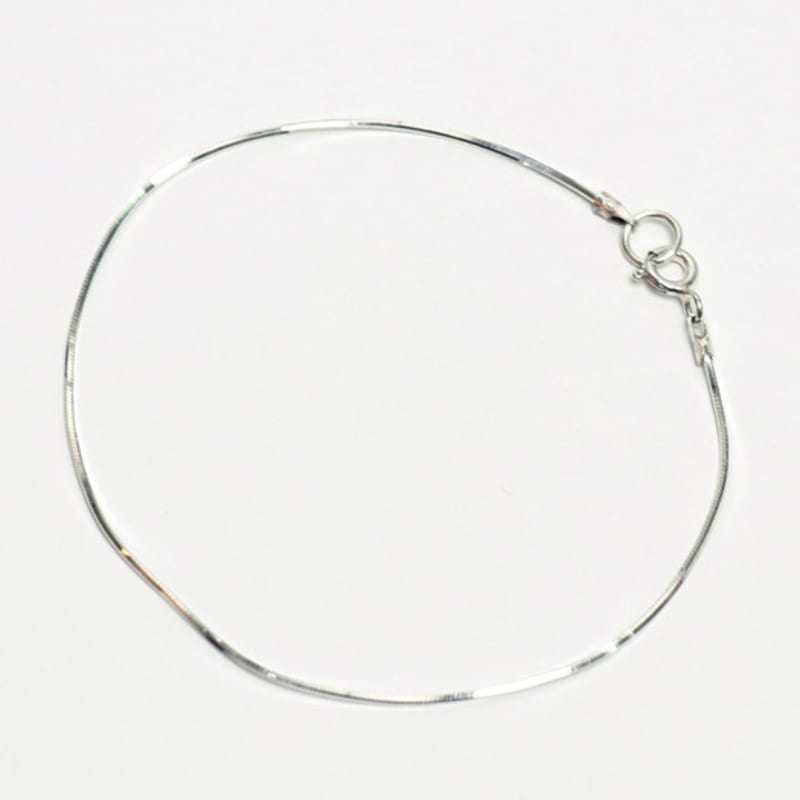 Less is more silver thin snake chain anklet