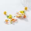 Süße Hängeohrringe mit Blumen Exaggerierte Blütenblatt-Ohrstecker Romantische Strand-Ohrringe Urlaub