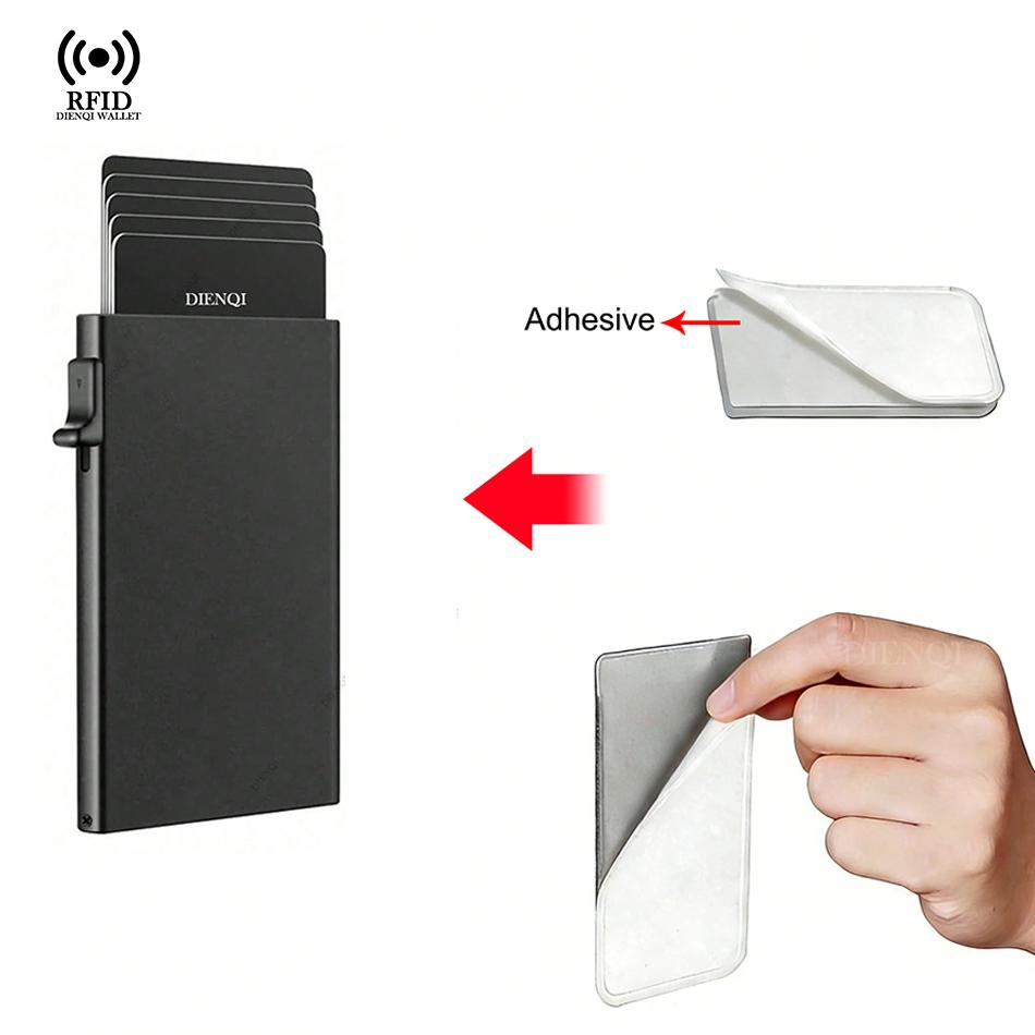 Anti-theft Cards Protectors Card Holder Minimalist Smart Wallet RFID Protection Aluminum Metal Box Cardholder Case Porte Carte