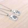 Men's Spade Pendant Necklace: Stainless Steel, Hip Hop Style, Hoodie Chain, Couple Accessories.