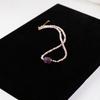 Purple Freshwater Pearl Necklace & Bracelet Set - High-End Gift for Women