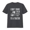 I Don t Snore Dream m a Tractor Funny gifts Mens Shirt Black 3X Large vintage Washed Versatile Slightly Casual