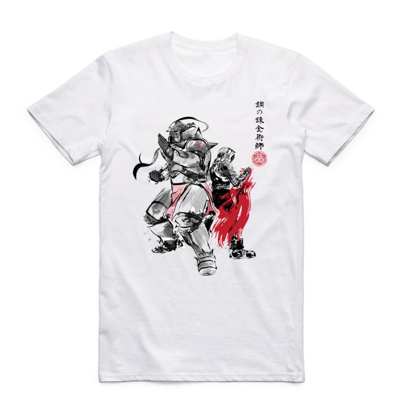 

2019 S-3XL Цельнометаллический алхимик Японское аниме Суми Футболка Мода Короткий рукав O-образный вырез Топы Футболки Летняя Повседневная футболка S