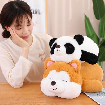 Cartoon Shiba Inu Panda Plush Doll Pillow Children Sleep With Soothing Dog Pillow Soft Adorable Pink Pig Doll