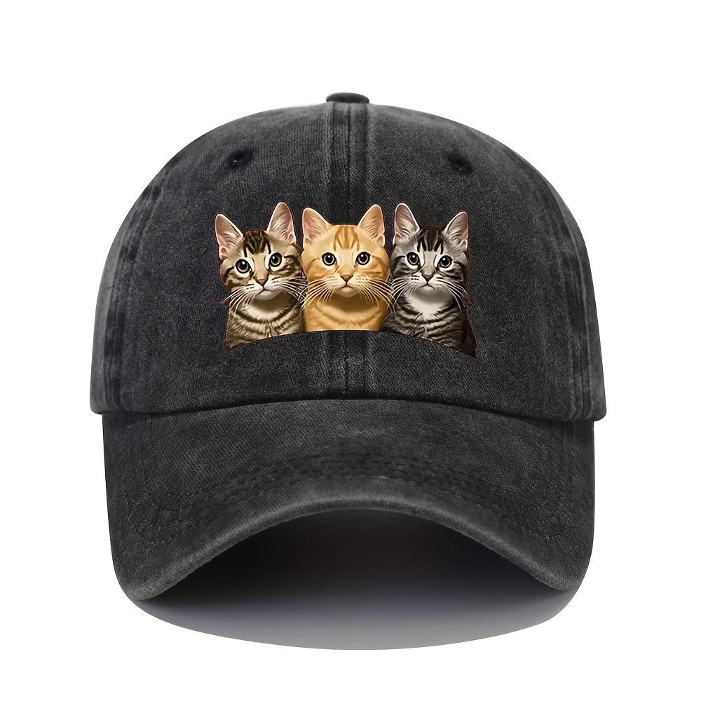 Fashion Washed Cotton Denim Baseball Caps Men Women Vintage Animal 3D Print Outdoor Sports Trucker Dad Hat Female Male Sun Hats