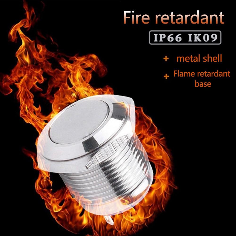 Buton de apăsare metalic 12V 16mm, pornit momentan, oprit, claxon, pornire, alamă