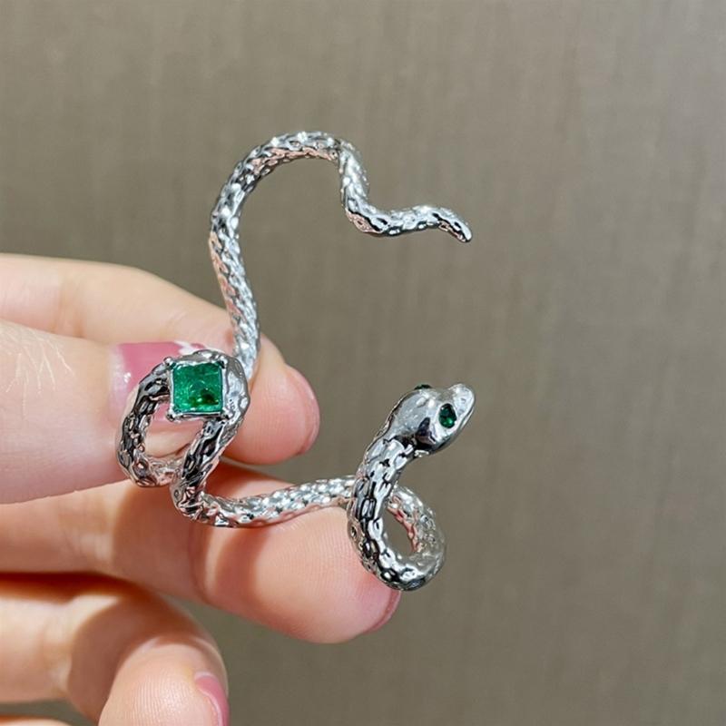 European and American Geometric Snake Bite Ear Clip Jewelry Women Animal Earrings Punk Cartilage Alloy Earrings