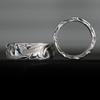 New Trendy Engraved Flower Leaf Pattern Women Wedding Band Rings Romantic Accessories for Lover Versatile Fashion Jewelry