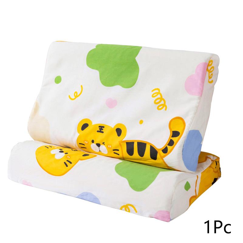 1pc Soft Skincare Cotton Latex Pillowcase Bedroom Memory Foam Curved Sleeping Pillow Case Cartoon Washable Bed Supplies Decor